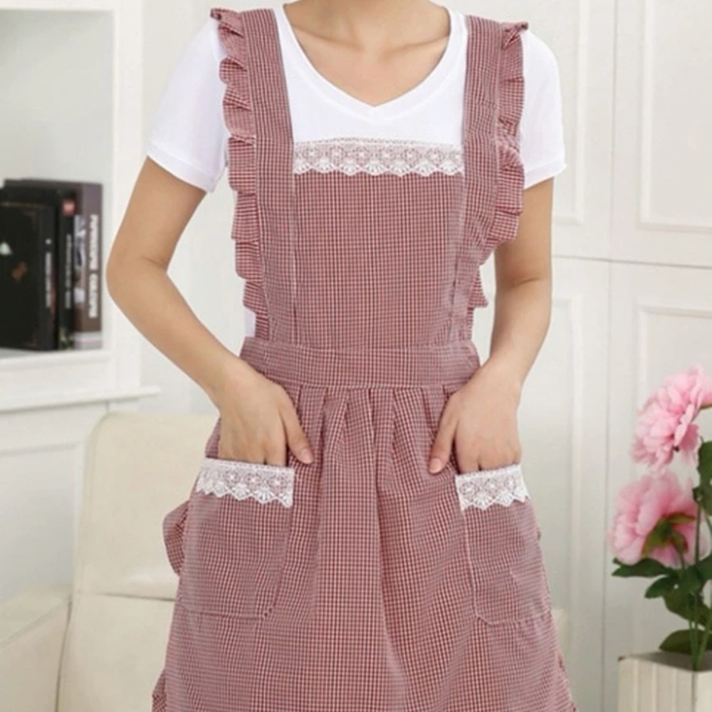 Ruffle Kitchen Apron Shein